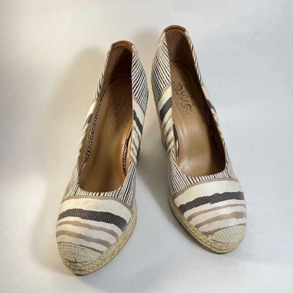 Nine West SkipNJump Linen Wedge Espadrille Size 8 - Picture 2 of 7